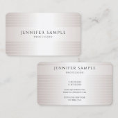 Carte De Visite Modèle professionnel moderne élégant Faux Argent (Devant / Derrière)