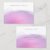 Carte De Visite Modèle professionnel moderne élégant rose violet (Devant / Derrière)