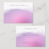 Carte De Visite Modèle professionnel moderne élégant rose violet (Devant / Derrière)