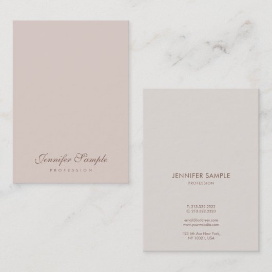 Carte De Visite Modèle professionnel moderne Élégant Script Simple (Devant / Derrière)