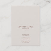 Carte De Visite Modèle professionnel moderne Élégant Script Simple (Dos)