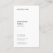 Carte De Visite Modèle professionnel moderne et branché simple et  (Dos)