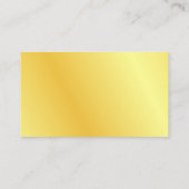 Carte De Visite Modèle professionnel moderne Faux Gold personnalis (Dos)