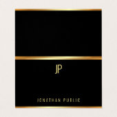 Carte De Visite Modèle professionnel moderne Glamor Gold Elegant (Extérieur déplié)