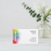 Carte De Visite Modèle professionnel moderne Rainbow Colors (Debout devant)
