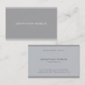 Carte De Visite Modèle professionnel moderne simple élégant gris (Devant / Derrière)