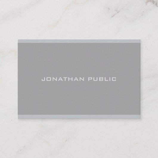 Carte De Visite Modèle professionnel moderne simple élégant gris (Devant)