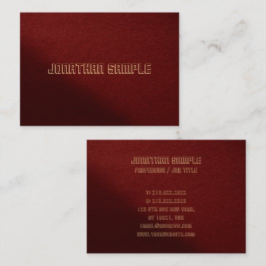 Carte De Visite Modèle professionnel moderne tendance (Devant / Derrière)