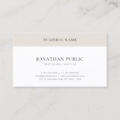 Carte De Visite Modèle professionnel moderne tendance simple éléga (Devant)