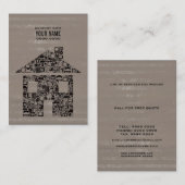 Carte De Visite Modèle professionnel moderne unique de maison de (Devant / Derrière)