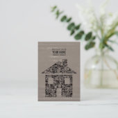 Carte De Visite Modèle professionnel moderne unique de maison de (Debout devant)