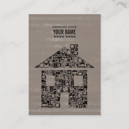 Carte De Visite Modèle professionnel moderne unique de maison de (Devant)