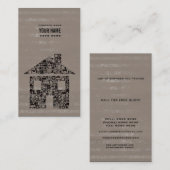 Carte De Visite Modèle professionnel moderne unique de maison de (Devant / Derrière)