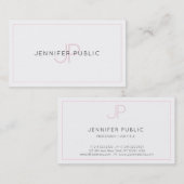 Carte De Visite Modèle professionnel monogramme tendance (Devant / Derrière)