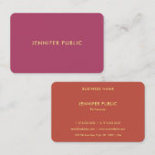 Carte De Visite Modèle professionnel raffiné Luxe tendance (Devant / Derrière)