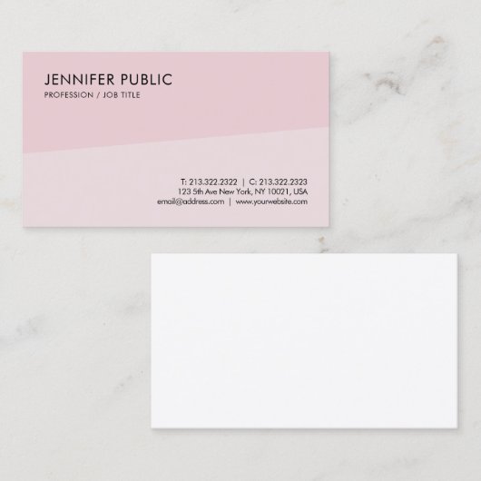 Carte De Visite Modèle professionnel simple et élégant (Devant / Derrière)