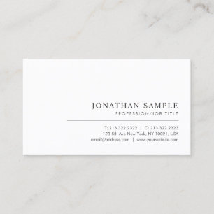 Carte De Visite Modèle professionnel simple et élégant