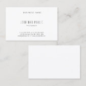 Carte De Visite Modèle professionnel simple et moderne (Devant / Derrière)