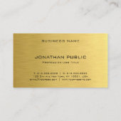 Carte De Visite Modèle professionnel sophistiqué Black Gold (Dos)