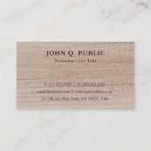 Carte De Visite Modèle professionnel sur mesure élégant en bois (Dos)