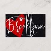 Carte De Visite Modèle QR Code Rouge fait avec l'amour de l'artisa (Devant)