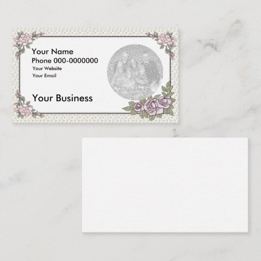 Carte de visite Modèle Rose (Devant / Derrière)