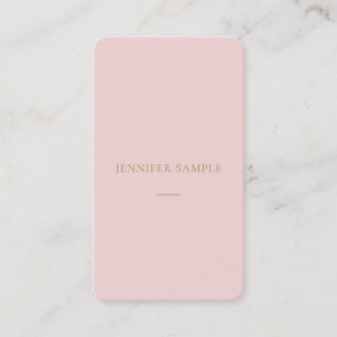 Carte De Visite Modèle rose élégant moderne de minimaliste des