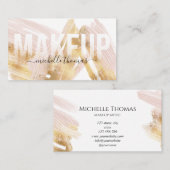 Carte De Visite Modèle rose pâle de signature de l'artiste maquill (Devant / Derrière)