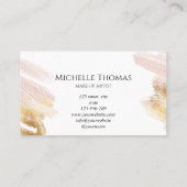 Carte De Visite Modèle rose pâle de signature de l'artiste maquill (Dos)