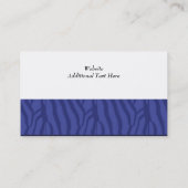 Carte De Visite Modèle Royal Blue Zebra (Dos)