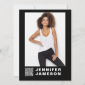 Carte de visite modèle Signature | Code QR + 4 Pho (Devant)