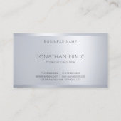 Carte De Visite Modèle Silver tendance Monogram Cool professionnel (Dos)