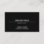 Carte De Visite Modèle simple et moderne noir et blanc (Devant)