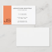 Carte De Visite Modèle simple moderne élégant de monogramme (Devant / Derrière)