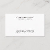Carte De Visite Modèle simple moderne élégant professionnel (Dos)
