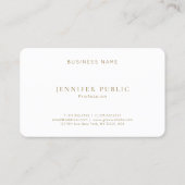 Carte De Visite Modèle simple moderne professionnel beige et blanc (Dos)