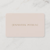 Carte De Visite Modèle simple moderne professionnel beige et blanc (Devant)