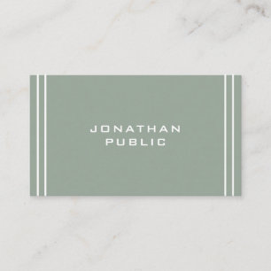 Carte De Visite Modèle simple moderne professionnel vert élégant