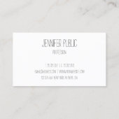 Carte De Visite Modèle simple personnalisé, écrit à la main modern (Dos)