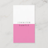 Carte De Visite Modèle simple professionnel élégant rose chaud (Devant)
