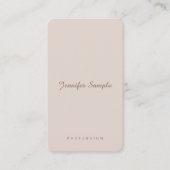 Carte De Visite Modèle simple professionnel moderne de script chic (Devant)