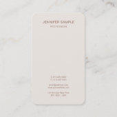 Carte De Visite Modèle simple professionnel moderne de script chic (Dos)