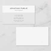 Carte De Visite Modèle simple tendance élégant moderne professionn (Devant / Derrière)