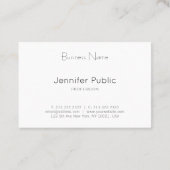 Carte De Visite Modèle simple tendance professionnel élégant moder (Dos)