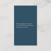 Carte De Visite Modèle standard marine bleu professionnel audace t (Dos)