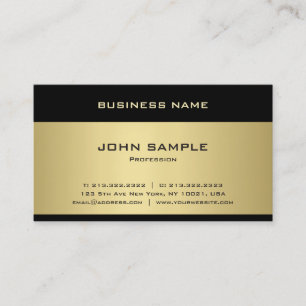 Carte De Visite Modèle tendance Elegant Gold Professional Moderne