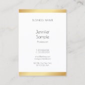 Carte De Visite Modèle tendance Or blanc moderne Professionnel mod (Dos)