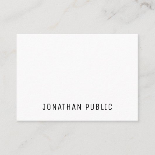 Carte De Visite Modèle tendance Simple Professionnel Moderne Chic (Devant)
