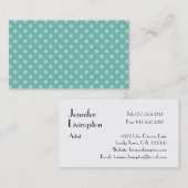 Carte De Visite Modèle vert en bon état PDot003 de pois (Devant / Derrière)