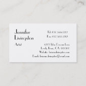 Carte De Visite Modèle vert en bon état PDot003 de pois (Dos)